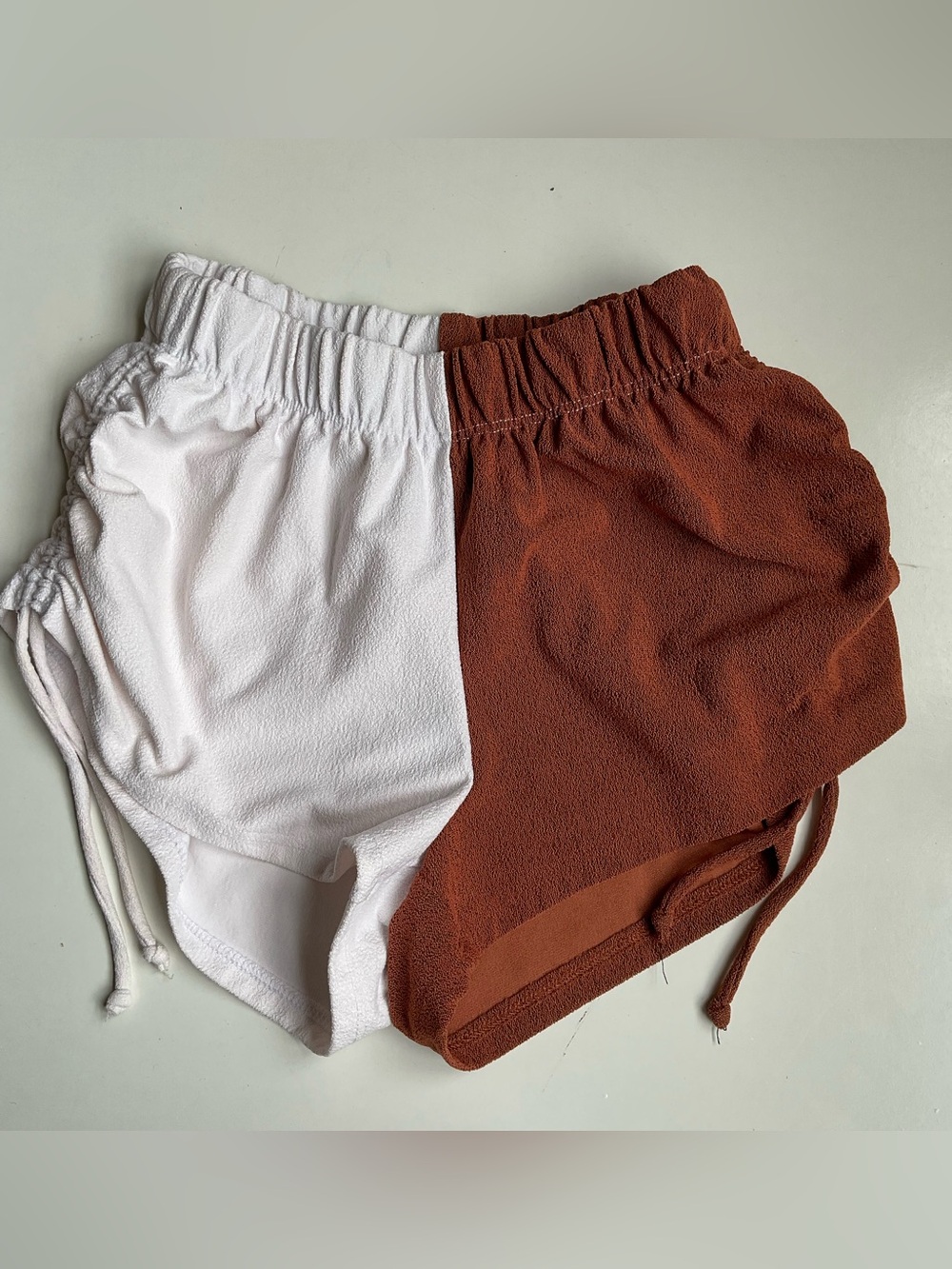 Five Dancewear High Tie White\Brown Shorts